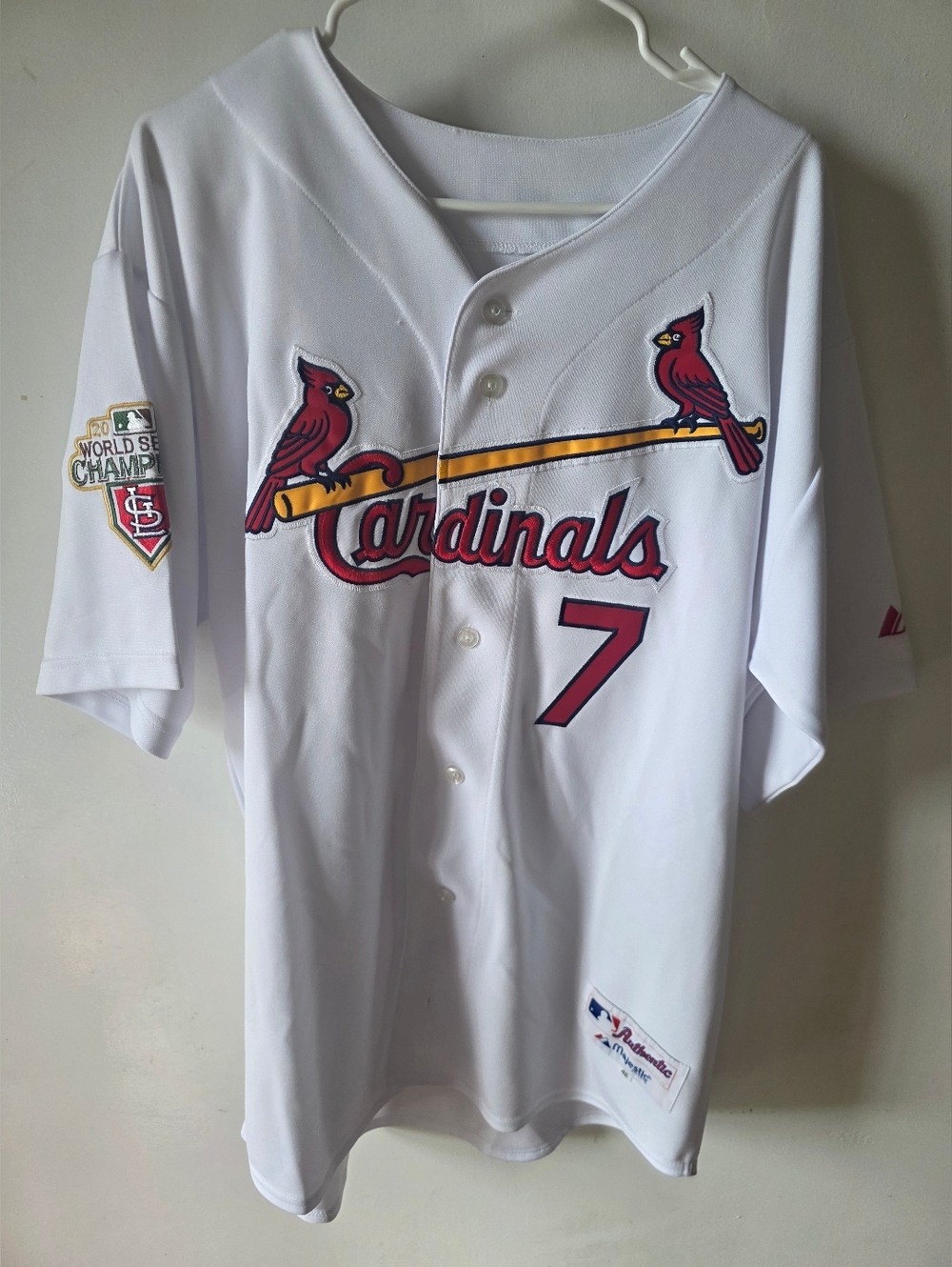 Matt Holliday St. Louis Cardinals Authentic Home Jersey – Size 48 World Series